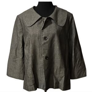Sag Harbor Gray Blazer with 3/4 Sleeves
